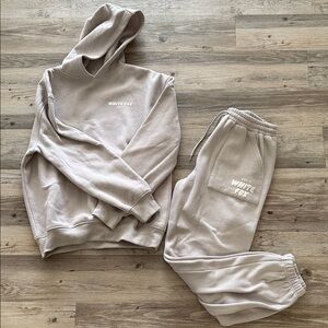 White Fox Beige Hoodie and Sweatpants Set. Excellent condition. Size medium.